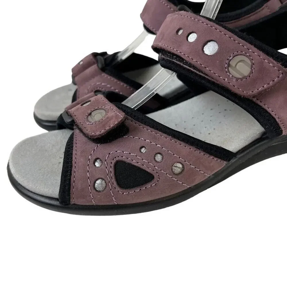 Hotter Comfort Concept Purple Strappy Sporty Casual Sandals Shoes sz 8